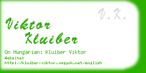viktor kluiber business card